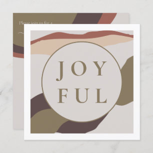 Retro Abstrakt Joyful Weihnachts-Party Einladung