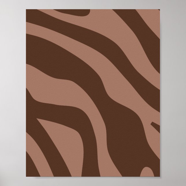Retro Abstrakt Mocha Mousse 03 Poster (Vorne)