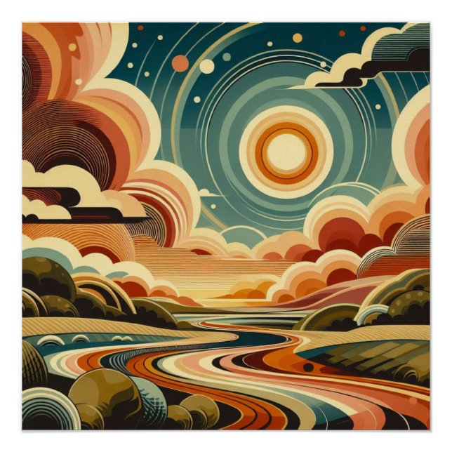 Retro abstrakt poster (Vorderseite)