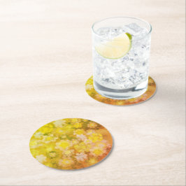 Retro Abstrakt salzige Aquarellmalerei Runder Pappuntersetzer