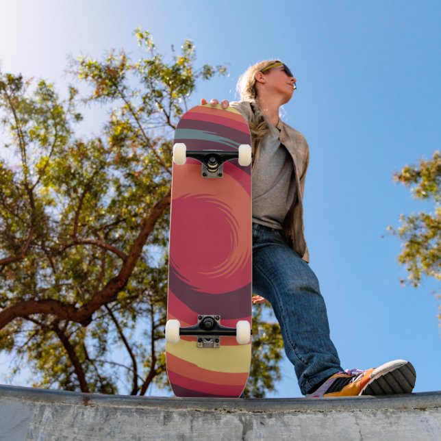 Retro Abstrakt Skateboard (Außenbereich 1)