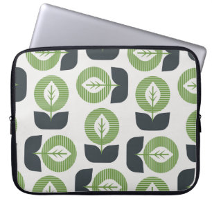 Retro Abstrakte Blätter: Nahtloser Vintager Stil Laptopschutzhülle