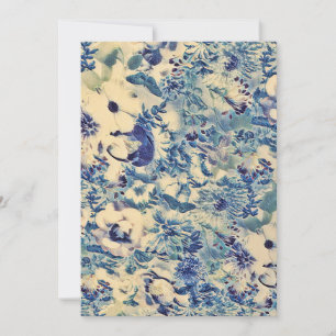 Retro Abstrakte Blume Schmetterling Kunstwerk Gart Feiertagskarte