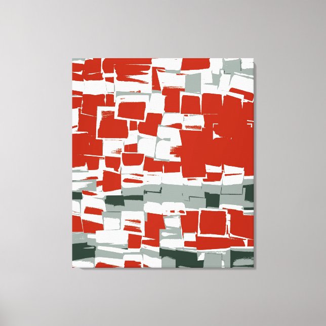 Retro Abstrakte Kunst-Déco Leinwanddruck (Vorderseite)