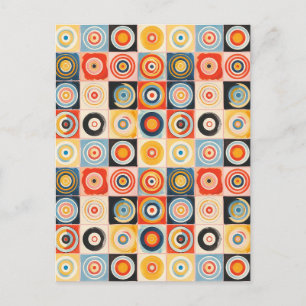 Retro-Abstrakte Kunst im Stil von Hilma af Klint Postkarte