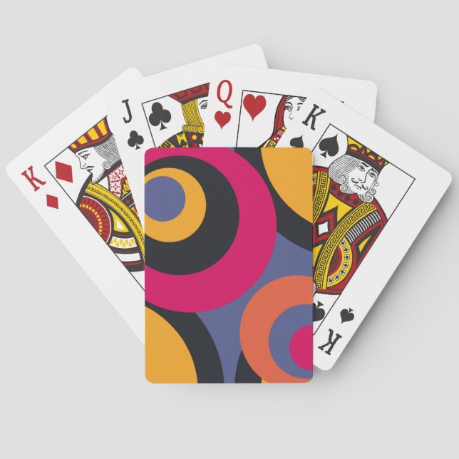 Retro Abstrakte Kunstwerke Spielkarten (Rückseite)