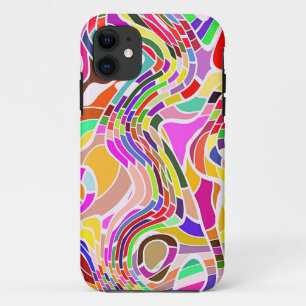 Retro Abstrakte Linienkunst Bunt Case-Mate iPhone Hülle