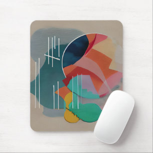 Retro abstrakte minimalistische Kunst Mousepad