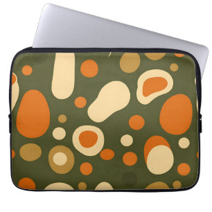 Retro-abstrakte organische Formen Muster Laptopschutzhülle