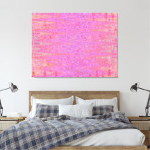 Retro Abstrakte Rosa- und Orangenquiggie-Linien