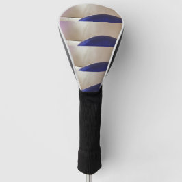 Retro-Abstrakte Semi-Circles auf Soft-Gold Golf Headcover