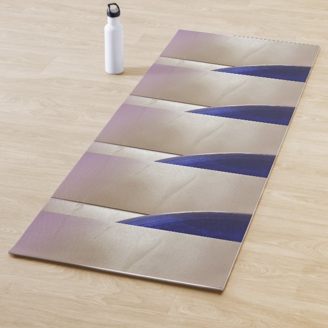 Retro-Abstrakte Semi-Circles auf Soft-Gold Yogamatte (Beispiel)