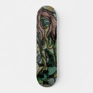 Retro-abstrakte Stadtkunst Skateboard