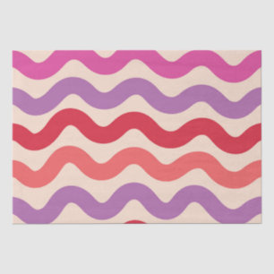 Retro abstrakte Wellen Rosa Lila Rot Muster Seidenpapier