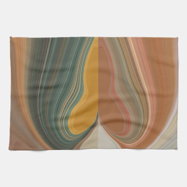Retro-Abstrakter Kunstdruck Handtuch (Horizontal)