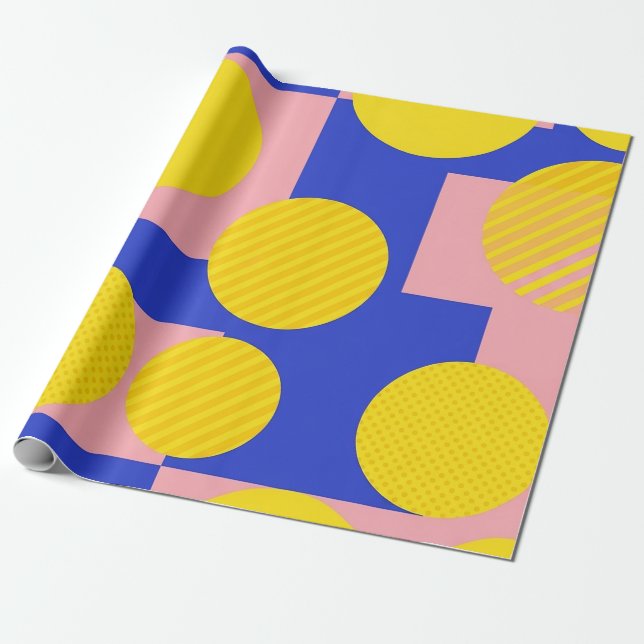 Retro abstrakter Pinselstrich (13) Geschenkpapier (Ungerollt)