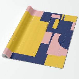 Retro Abstrakter Pinselstrich (14) Geschenkpapier