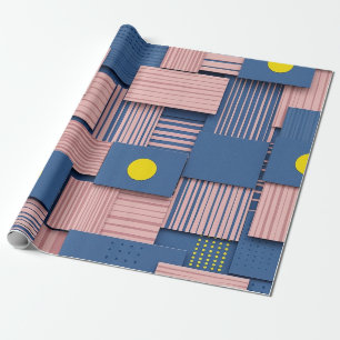 Retro abstrakter Pinselstrich (5) Geschenkpapier
