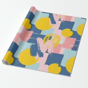 Retro Abstrakter Pinselstrich (6) Geschenkpapier