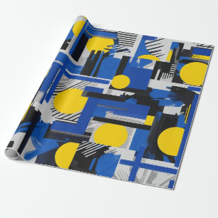 Retro Abstrakter Pinselstrich (7) Geschenkpapier