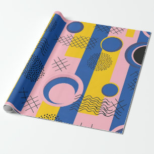 Retro Abstrakter Pinselstrich (9) Geschenkpapier