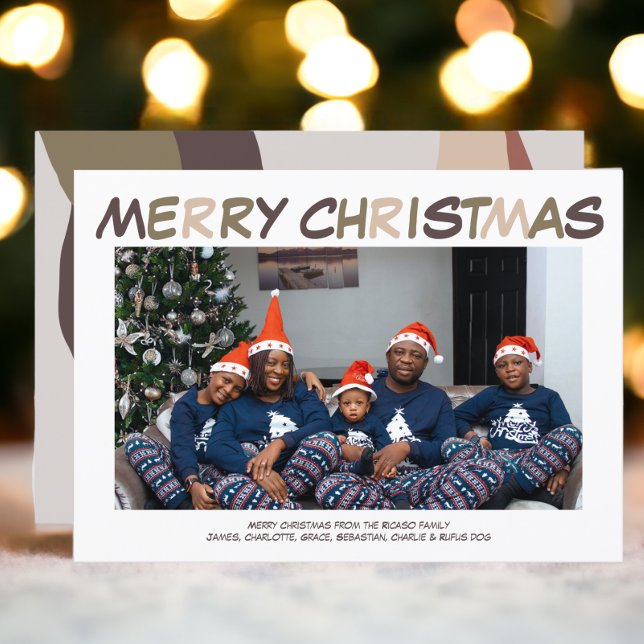 Retro Abstraktes Foto Frohe Weihnachten (Retro Abstract Photo Merry Christmas Holiday Cards from Ricaso. Make your own photo cards

)