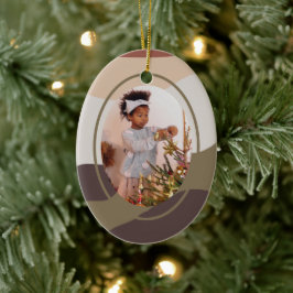 Retro Abstraktes Foto Weihnachten Keramik Ornament