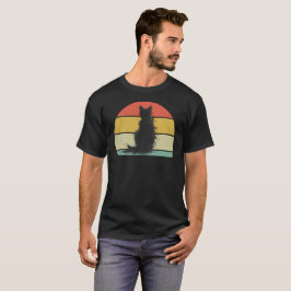 Retro-Abstraktes-Katzen-T-Shirt mit Kritzeln T-Shirt