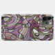 Retro Abstraktes, Lila Violet Mosaik Art Muster Case-Mate iPhone Hülle (Rückseite (Horizontal))