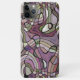 Retro Abstraktes, Lila Violet Mosaik Art Muster Case-Mate iPhone Hülle (Rückseite)