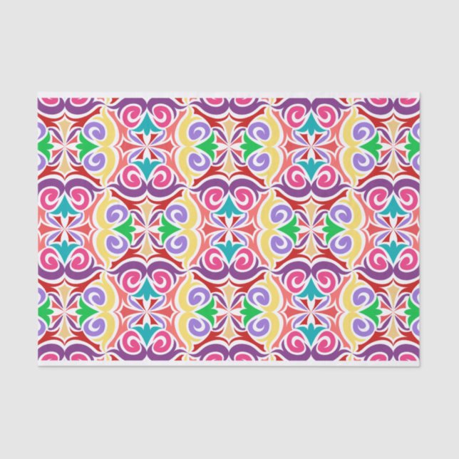 Retro Abstraktes Muster Decoupage Seidenpapier (Vorderseite)