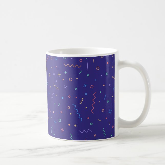 Retro-Abstraktes Neonmuster Kaffeetasse (Rechts)