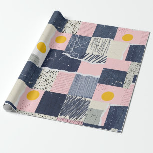 Retro Abstraktes Pinselstrich-Muster (1) Geschenkpapier