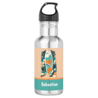 Retro Abstraktes Surfboard für Teens Edelstahlflasche