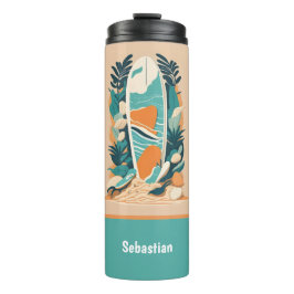 Retro Abstraktes Surfboard für Teens Thermosbecher