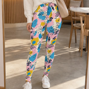 Retro abstraktes Tiermuster Leggings