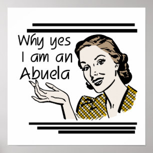 Retro Abuela Geschenke Poster