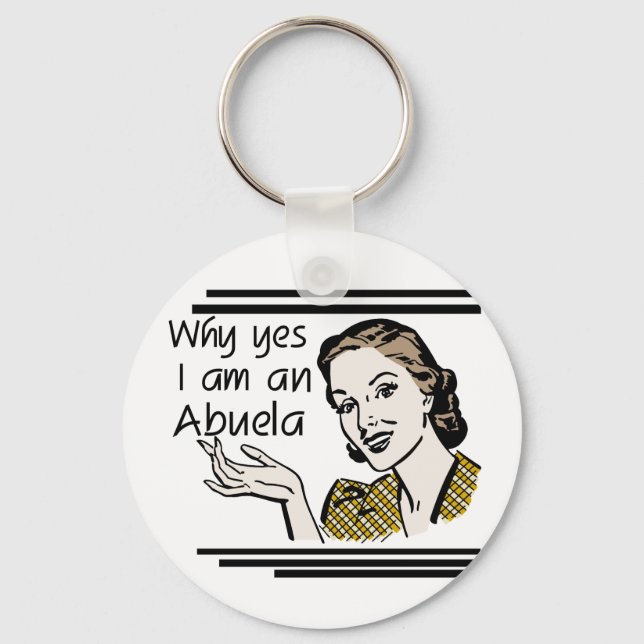 Retro Abuela T - Shirts und Geschenke Schlüsselanhänger (Vorderseite)