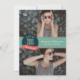 Retro-Abzeichen mit Pfeil 2 Foto Abschluss Einladung