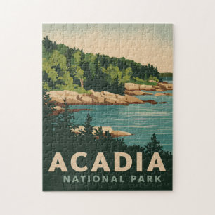 Retro Acadia Nationalpark Bar Harbour Puzzle
