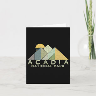 Retro Acadia Nationalpark gestörtes Wandern Karte