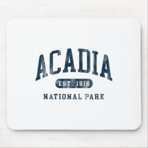 Retro Acadia Nationalpark Maine Gegr. 1916 Herren Mousepad