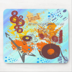 Retro Achtzigerjahre Musik Mousepad