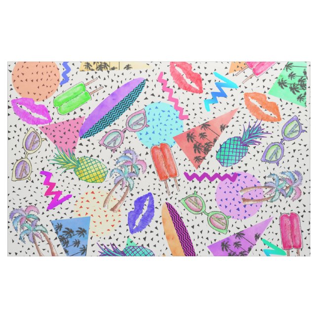 Retro Achtzigerjahre Neunzigerjahre Stoff (Yard (91,4 cm))