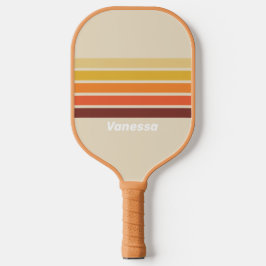 Retro Across Striping with Name Pickleball Schläger