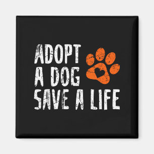 Retro Adoptiere Hund Rette Leben Tierrettung Hunde Magnet