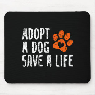 Retro Adoptiere Hund Rette Leben Tierrettung Hunde Mousepad