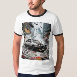 Retro-AE86-Tokio-Drift-Auto-Grafik-Ringer-T-Shirt T-Shirt