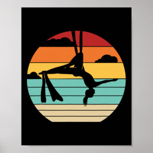Retro-Aerial-Yoga-Aerialistik-Turnerin-Tänzerin-Ae Poster