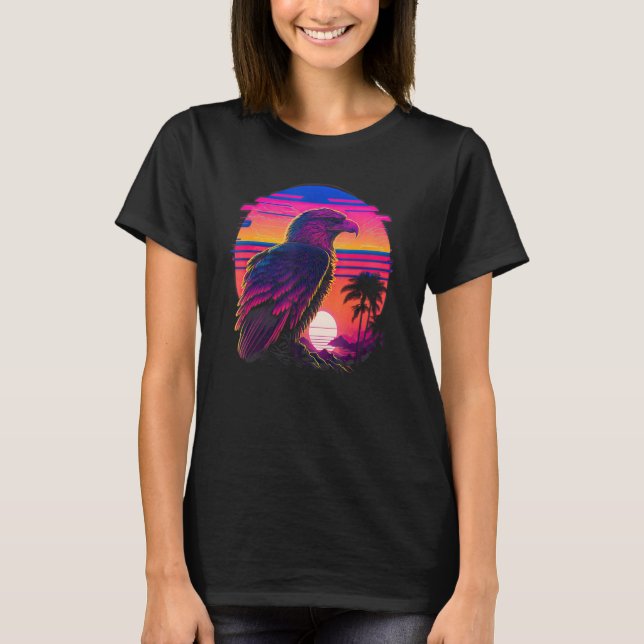 Retro Aesthetic Bald Eagle T-Shirt (Vorderseite)
